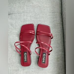 MANGO red sandals 6 size
